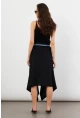 Kadın Siyah Bağlamalı Anvelop Midi Etek EY3131