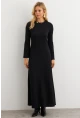 Kadın Siyah Basic Maxi Elbise COL30