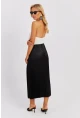 Kadın Siyah Beli Lastikli Pilise Etek OW145