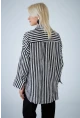 Kadın Siyah Çizgili Gömlek ELN600