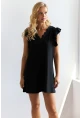 Kadın Siyah Dantel Detaylı Bürümcük Mini Elbise HOL2081