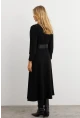 Kadın Siyah Kemerli Balıkçı Yaka Elbise MKSD992