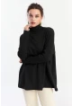 Kadın Siyah Salaş Triko Bluz YV289