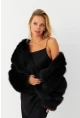 Kadın Siyah Suni Kürk ELT1227
