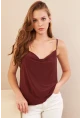 Kadın Taba Degaje Yaka Bluz LPP1286-90