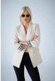 Kadın Taş Leopar Astarlı Blazer Ceket BES3049