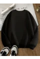 Kiraz Baskılı Oversize 3 İplik Sweat Siyah