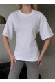 Arka Bağcıklı Belden Oturtmalı T-shirt