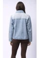 Cepli Düğmeli Açık Mavi Denim Ceket