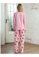 Çilek Baskılı Uzun Kollu Pijama Takımı