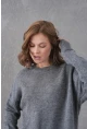 Gri Yumuşak Dokulu Uzun Kollu Triko Kazak