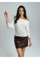 Kadın Kayık Yaka Yarasa Kol Lycralı Penye Bluz