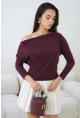 Kadın Kayık Yaka Yarasa Kol Lycralı Penye Bluz