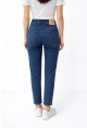 Kadın Koyu Lacivert Dar Paça Esnek Jean