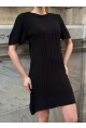 Kadın Nervürlü Mini Triko Elbise
