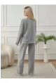 Kadın Relax Fit Süprem Pijama Takım Gri