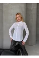 Kadın Slim Fit Düğmeli Beyaz Gömlek