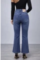 Kadın Yüksek Bel Dikiş Detaylı İspanyol Paça Jean Pantolon