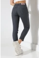 Koyu Gri Yüksek Bel Dar Kesim Jean