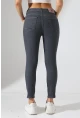 Koyu Gri Yüksek Bel Dar Kesim Jean