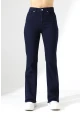 Lacivert Yüksek Bel Straight Fit Jean Pantolon