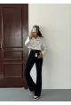 Likralı İspanyol Flare Jeans