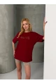 Love Baskılı Oversize Kadın Tişört – Kırmızı