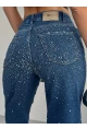 Taşlı Straight Fit Jeans