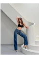 Taşlı Straight Fit Jeans