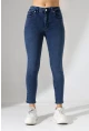 Toparlayıcı Yüksek Bel Dar Paça Jean