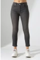 Yüksek Bel Dar Paça Füme Jean Pantolon