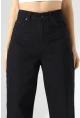 Yüksek Bel Geniş Paça Jean Pantolon