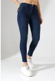 Yüksek Bel Lacivert Skinny Fit Jean Pantolon