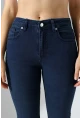 Yüksek Bel Lacivert Skinny Fit Jean Pantolon
