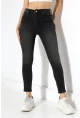 Yüksek Bel Siyah Skinny Fit Jean Pantolon