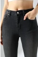 Yüksek Bel Siyah Skinny Fit Jean Pantolon
